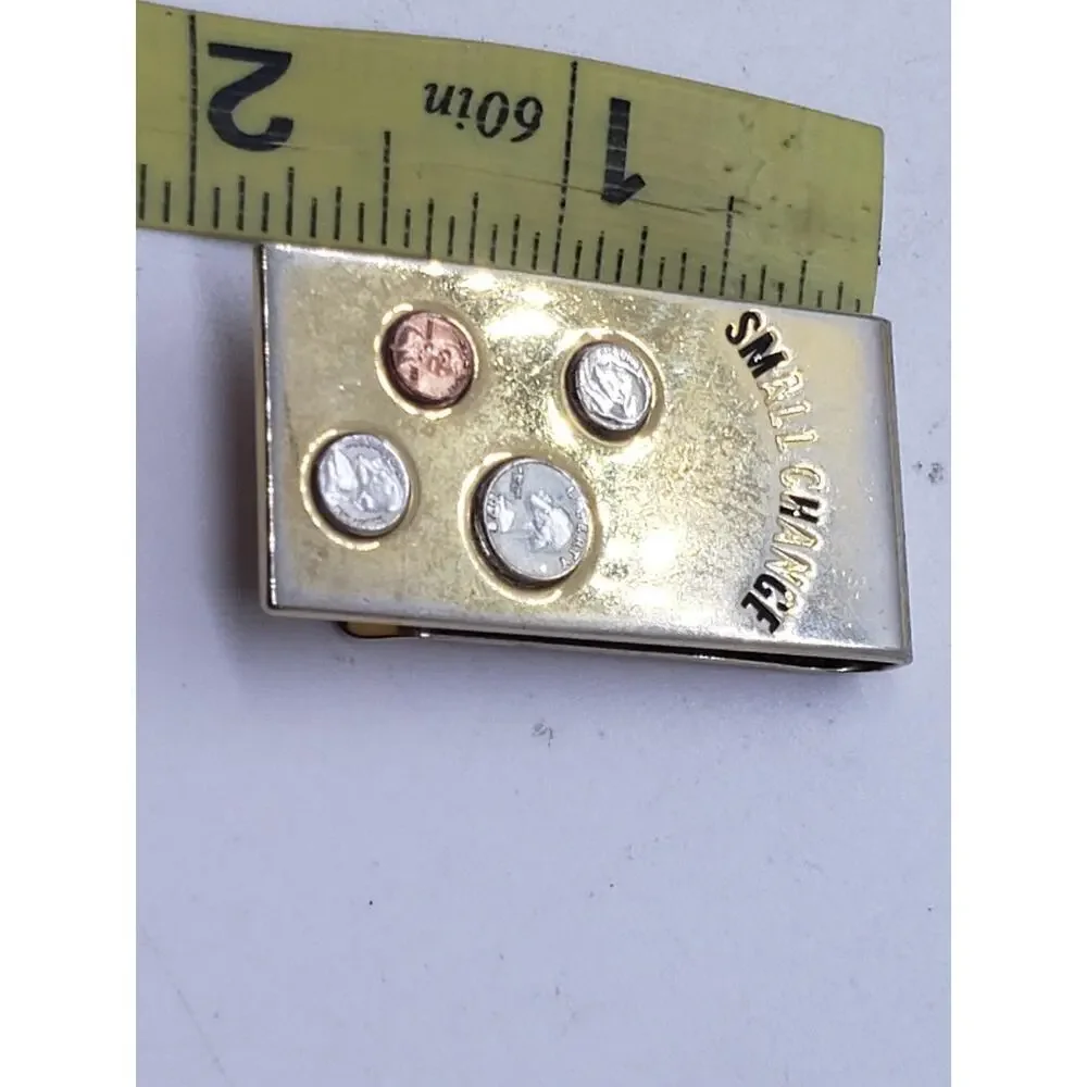Vintage Money Clip Mini USA Coins Penny Nickel Dime Quarter 1977 Gift